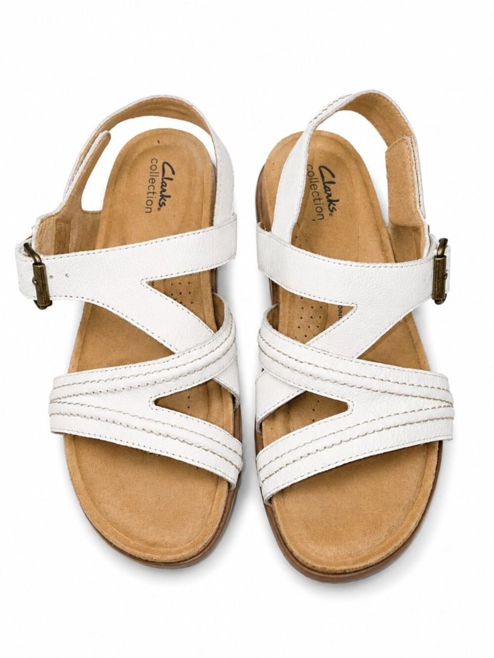 Clark's Collection Womens Brynn Steps Adjustable Strap Leather Sandal, Sz 8.5 - Picture 5 of 10